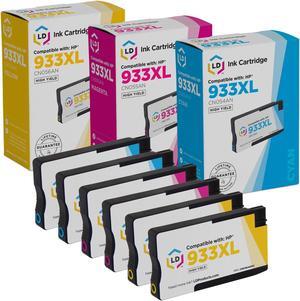 LD Products Remanufactured Ink Cartridge Replacement for HP 933XL High Yield (2 Cyan, 2 Magenta, 2 Yellow, 6-Pack)