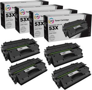 LD Products Compatible Toner Cartridge Replacement for HP 53X Q7553X High Yield (Black, 4-Pack) for use in HP Printer LaserJet P2015, P2015d, P2015dn, P2015x, M2727 MFP, M2727nf MFP, & M2727nfs MFP