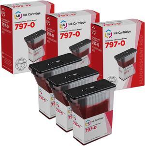 LD Products Compatible Ink Cartridge Replacement for Pitney Bowes 797-0 (Fluorescent Red, 3-Multipack)