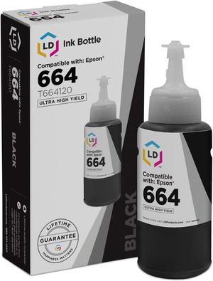 LD Products Compatible Ink Bottle Replacement for Epson 664 T664120 High Yield (Black)