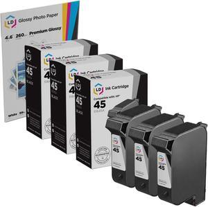 LD Products Replacement for HP 45 51645A Ink Cartridges (Black, 3-Pack)