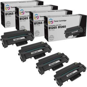 LD Products Compatible Toner Cartridge Replacement for Dell 331-7328 DRYXV (Black, 4 Cartridge Pack) Compatible with the following Dell Printer Model B1260dn
