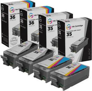 LD Products Compatible Ink Cartridge Replacement for Canon PGI35 & CLI36 (2 Black, 2 Color, 4-Pack)