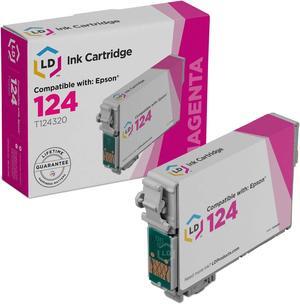 LD Products Remanufactured Ink Cartridge Replacement for Epson 124 T124320 Moderate Yield (Magenta)