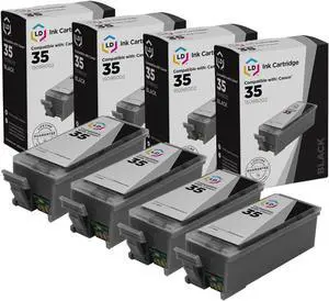 LD Products Compatible Ink Cartridge Replacement for Canon PGI35 (Black, 4 Cartridge Multipack)