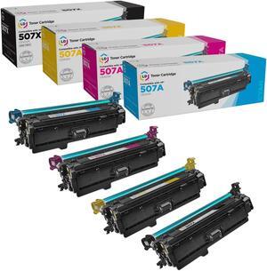 LD Products Replacement for HP 507X & 507A Toner Cartridge Set for HP Laserjet Enterprise M551n M551dn M551xh M570dw M570dn M575c M575dn M575f (Black, Cyan, Magenta, Yellow, 4-Pack)