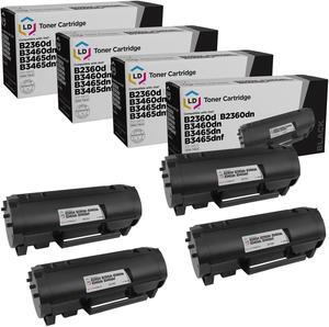 LD Products Compatible Toner Cartridge Replacement for Dell 331-9805 M11XH High Yield (Black, 4-Pack)