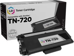 LD Products Compatible Toner Cartridge Replacement for Brother TN720 (Black Single)