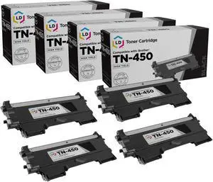 LD Products Compatible Toner Cartridge Replacement for Brother TN450 High Yield (Black, 4-Pack)