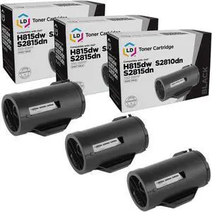 LD Products Compatible Toner Cartridge Replacement for Dell 593-BBMF 47GMH High Yield (Black, 3-Pack)