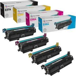LD Products Remanufactured Toner Cartridge Replacement (1 CE260A Black, 1 CE261A Cyan, 1 CE263A Magenta, 1 CE262A Yellow, 4-Pack)