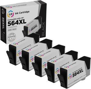 LD Products Compatible Ink Cartridge Replacement for HP 564XL CN684WN High Yield (Black, 5-Pack)