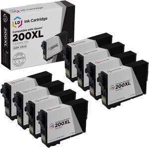 LD Products Remanufactured Replacements for Epson 200XL Ink Cartridges 200XL 200 XL T200XL120 High Yield for use in XP-200, XP-300, XP-310, XP-400, XP-410, WF-2520, WF-2530, WF-2540 (Black, 8-Pack)