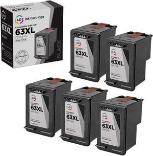 LD Products Remanufactured Ink Cartridge Replacement for HP 63XL F6U64AN High Yield (Black, 5-Pack)