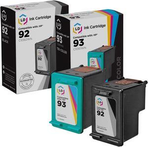 LD Products Ink Cartridge Replacement for HP 92 & HP 93 (C9362WN Black, 1 C9361WN Color, 2-Pack)