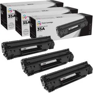LD Products Compatible HP 35A CB435A Toner Cartridge Replacement (Black, 3-Pack)