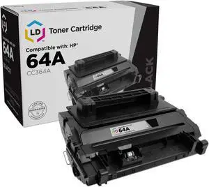 LD Products Compatible Toner Cartridge Replacement for HP 64A CC364A (Black)