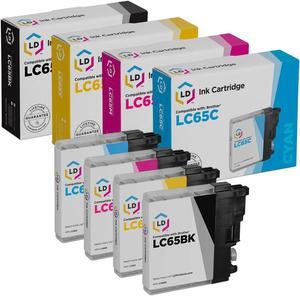 LD Products Compatible Ink Cartridge Replacement for Brother LC65 High Yield (Black, Cyan, Magenta, Yellow, 4-Pack)