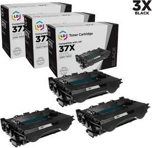 LD Products Compatible Toner Cartridge Replacements for HP 37X CF237X High Yield (Black, 3-Pack)