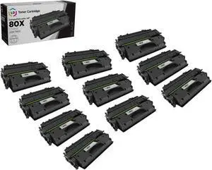 LD Products Compatible Toner Cartridge Replacements for 80X CF280X High Yield (Black, 10-Pack)