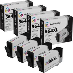 LD Products Compatible Ink Cartridge Replacement for HP 564XL CN684WN High Yield (Black, 4-Pack)
