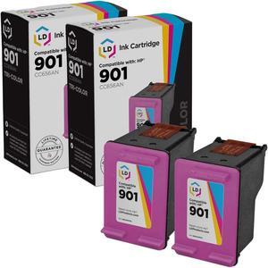 LD Products Remanufactured Ink Cartridge Replacement for HP 901 CC656AN (Color, 2-Pack)