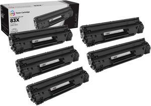 LD Products Compatible Toner Cartridge Replacement for HP 83A CF283A (Black, 5-Pack)