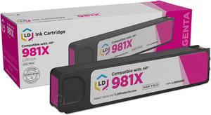LD Products Remanufactured Ink Cartridge Replacement for HP 981X L0R10A High Yield (Magenta)