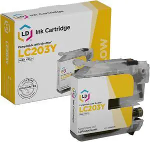 LD Products Compatible Ink Cartridge Replacement for Brother LC203Y High Yield (Yellow)