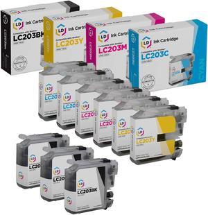 LD Products Compatible Ink Cartridge Replacement for Brother LC203 High Yield (3 Black, 2 Cyan, 2 Magenta, 2 Yellow, 9-Pack)