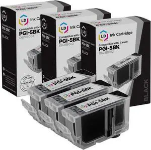 LD Products Compatible Ink Cartridge Replacement for Canon PGI5Bk 0628B002 (Pigment Black, 3-Pack)