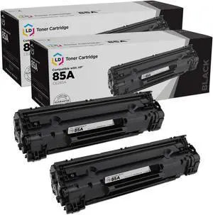 LD Products Compatible Toner Cartridge Replacements for HP 85A CE285A Black (2-Pack)