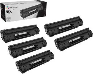 Compatible Toner Cartridge Replacements for HP 35A CB435A (Black, 5-Pack)