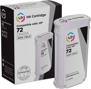 LD Products Replacement for HP 72 Ink Cartridge C9403A High Yield (Matte Black, Single-Pack) DesignJet T1100, T1120, T1200, T610, T620, T770, SD Pro MFP, T1100ps, T1120 SD-MFP, T1120ps, T1300, T2300