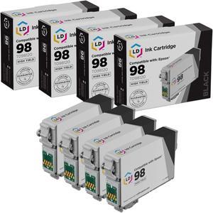 LD Compatible Ink Cartridge Replacement for Canon CLI8BK 0620B002 (Black, 4-Pack) Compatible w PIXMA iP4200 iP5200 iP5200R iP6600D MP500 MP800 MP800R MP830 MP950 MP600 MP810 iP4300 MP960 MP530 iP6700D