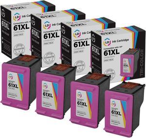 LD Products Remanufactured Ink Cartridge Replacement for HP 61XL CH564WN High Yield Tri Color 4Pack Compatible with HP DeskJet 3050 HP DeskJet 1050 HP DeskJet 2050 HP DeskJet 1000