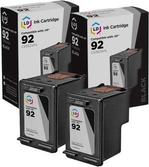 LD Products Remanufactured Ink Cartridge Replacement for HP 92 C9362WN (Black 2-Pack)