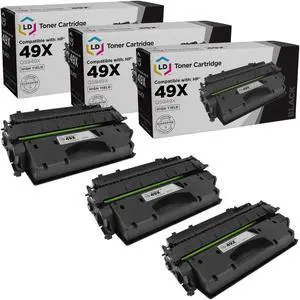 LD Products Compatible Toner Cartridge Replacement for HP 49X Q5949X High Yield (Black, 3-Pack) For use in HP Printer LaserJet: 1320, 1320n, 1320nw, 1320t, 1320tn, 3390 and 3418