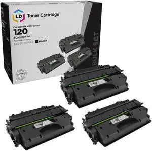 LD © Compatible Replacements for Canon 2617B001AA / 120 Set of 3 Black Laser Toner Cartridges for use in Canon ImageClass D1120, D1150, D1170, D1180, D1320, D1350, and D1370 Printers