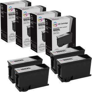 LD Products Compatible Ink Cartridge Replacement for Lexmark 100XL 14N1068 High Yield (Black, 4-Pack)