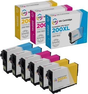 LD Products Ink Cartridge Replacements for Epson 200XL 200 XL High Yield Set: 2 T200XL220 Cyan, 2 T200XL320 Magenta, 2 T200XL420 Yellow