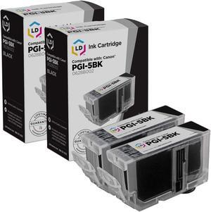 LD Products Compatible Ink Cartridge Replacement for Canon PGI5Bk 0628B002 (Pigment Black, 2-Pack)