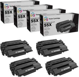 LD Products Compatible Replacements for HP 55X 55A CE255X CE255A Toner Cartridge