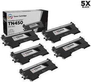 LD Products Compatible Brother TN450 / TN420 Pack of 5 HY Black Toner Cartridges