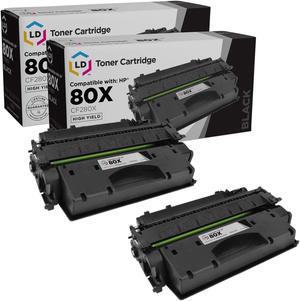LD Products Compatible Toner Cartridge Replacements for HP 80X CF280X High Yield (Black, 2-Pack)