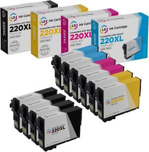 LD Products Replacement for Epson 220XL Ink Cartridges 220 XL (4 T220XL120 Black 2 T220XL220 Cyan 2 T220XL320 Magenta 2 T220XL420 Yellow 9-Pack) for XP-320 XP 420 WF-2650 WF2660 WF-2750