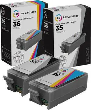 LD Products Compatible Ink Cartridge Replacement for Canon PGI35 & CLI36 (1 Black, 1 Color, 2-Pack)