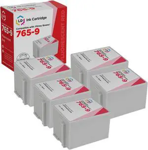 LD Products Compatible Ink Cartridge Replacements for Pitney Bowes 765-9 (Fluorescent Red, 5-Pack)