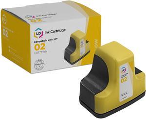 LD Products Replacement for HP 02 Ink Cartridges C8773WN (Yellow, Single-Pack)