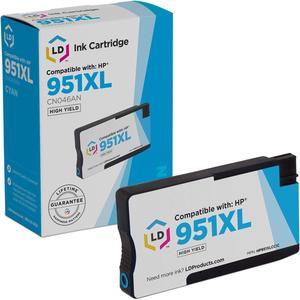 LD Products Compatible Ink Cartridge Replacement for HP 951XL CN046AN High Yield (Cyan) for use in OfficeJet 8600 | Pro: 251dw, 276dw MFP, 8100, 8600, 8600 Plus, 8600 Premium, 8610, 8615, 8616 & 8620